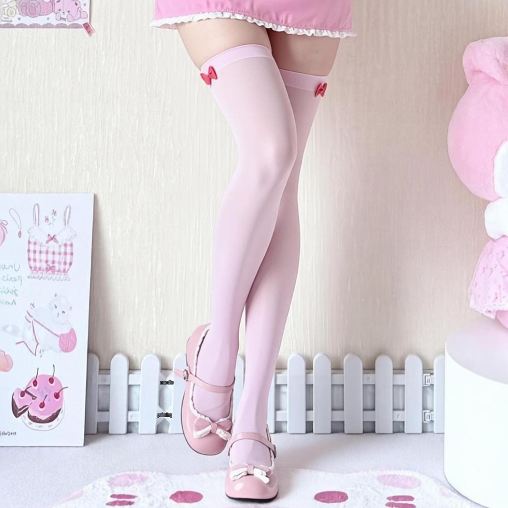 Red Velvet Butterfly Thigh-High Stockings - Anti-Snag Over-the-Knee Socks for Nurse, Prom, Halloween, Christmas