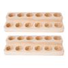 Space Saving 12 Compartment Essential Oil Shelf Durable Double Deck Display Holder For Spa And Personal Collection