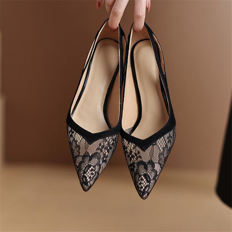 Fashion New Summer Women Pumps Shoes for Women Pointed Toe Gladiator Shoes Fashion Hollow Out Mesh High Heels Zapatos Mujer Size 34-43