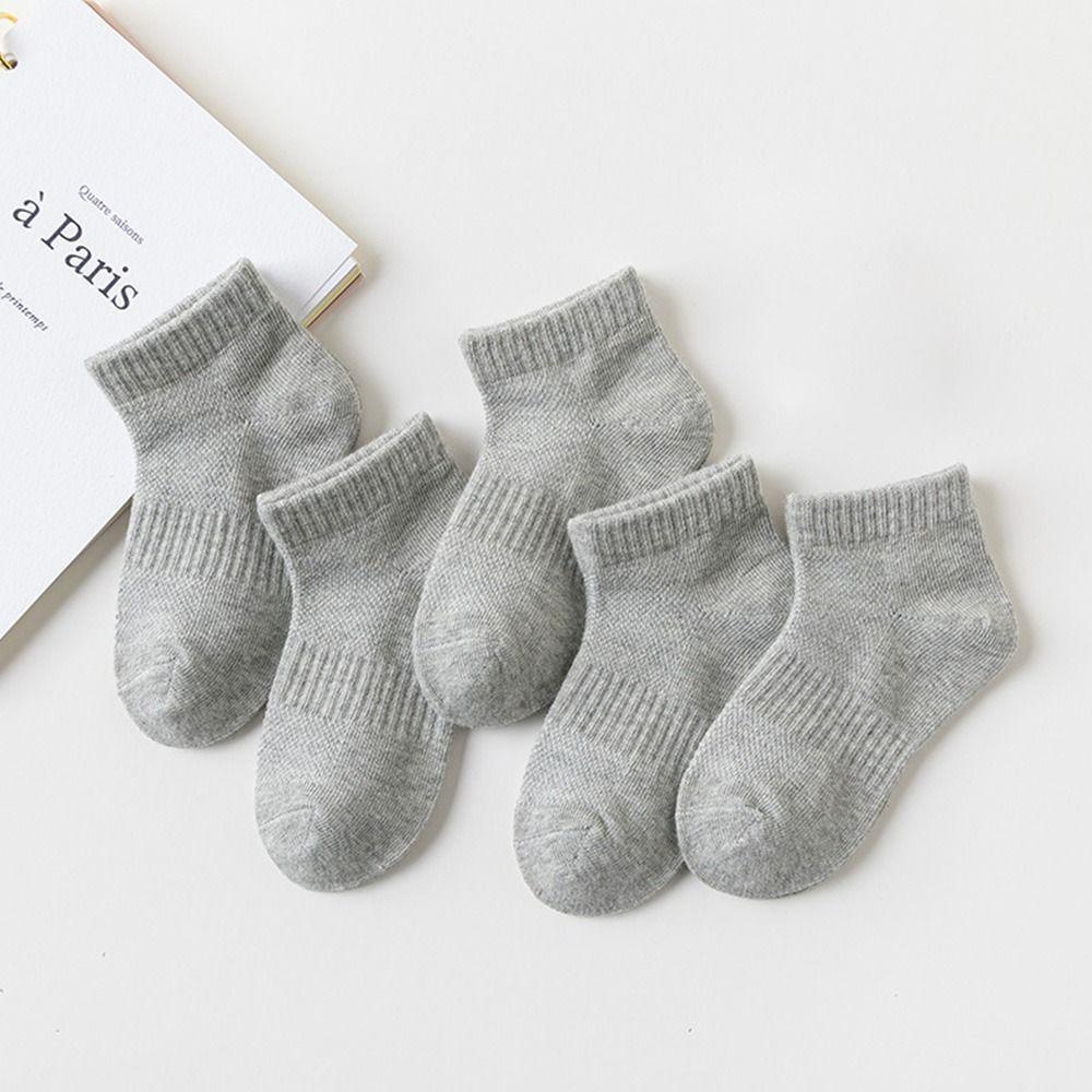 5 Pairs Thin Low Cut Socks Breathable Toddler Baby Socks Children's Ankle Socks  for Boys & Girls
