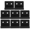 8Pcs Mirror Bracket Tile Hanger Adjustable Black Corner Wall Brackets Heavy Duty Tile Display Holder for Frameless Mirror