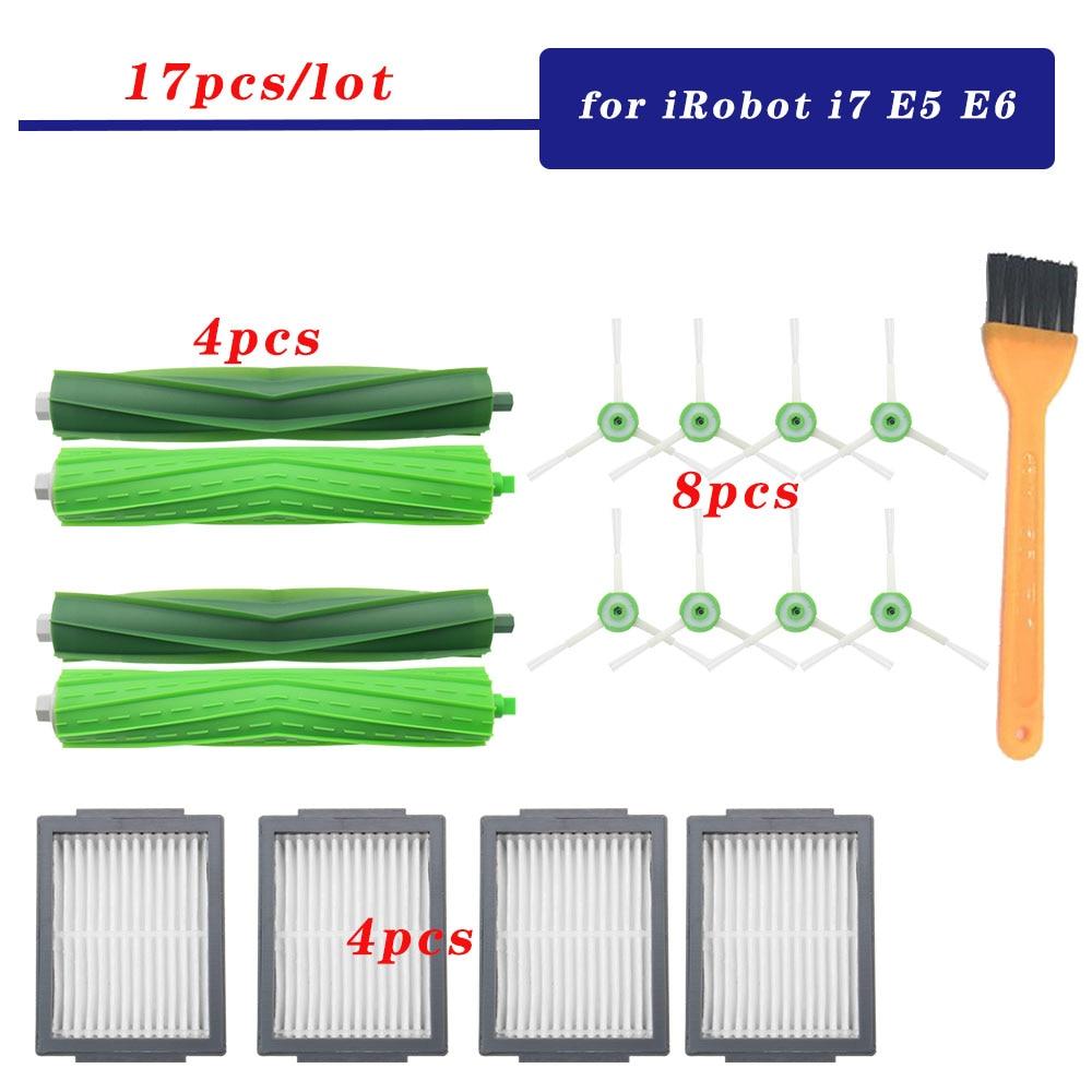 Accessories Brush Roll Side Brush Hepa Filter for iRobot Roomba I7 E5 E6 I Series Robot Vacuum Cleaner Replacement Spare Parts