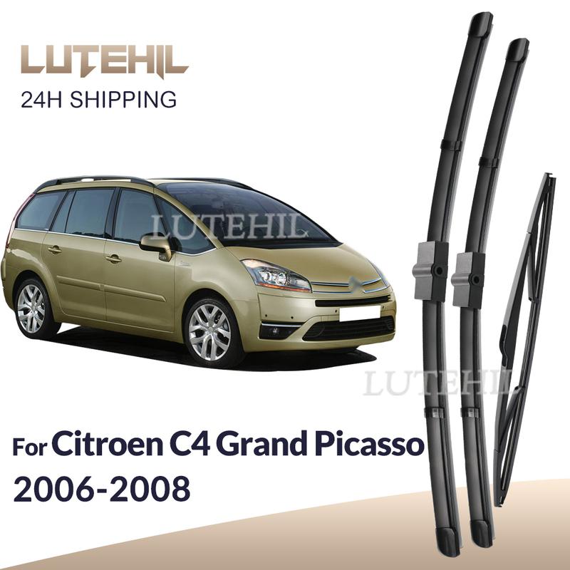 

Wiper Front Rear Wiper Blades Set For Citroen C4 Grand Picasso / C4 Picasso 2006 2007 2008 Windshield 30 30 14 3PCS