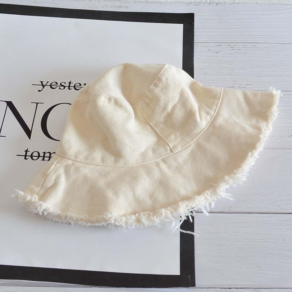 Sunshade Raw Edge Fisherman Hat Foldable Sun Protection Basin Cap Versatile Thin Bucket Hats  Sport