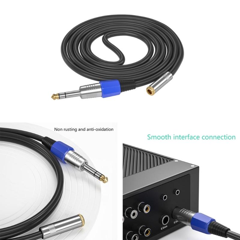 3.5mm Male To 6.35mm Female Adapter 1/8inch Female To TRS 1/4inch Male Adapter Cable for Amplifier Guitar Speakers