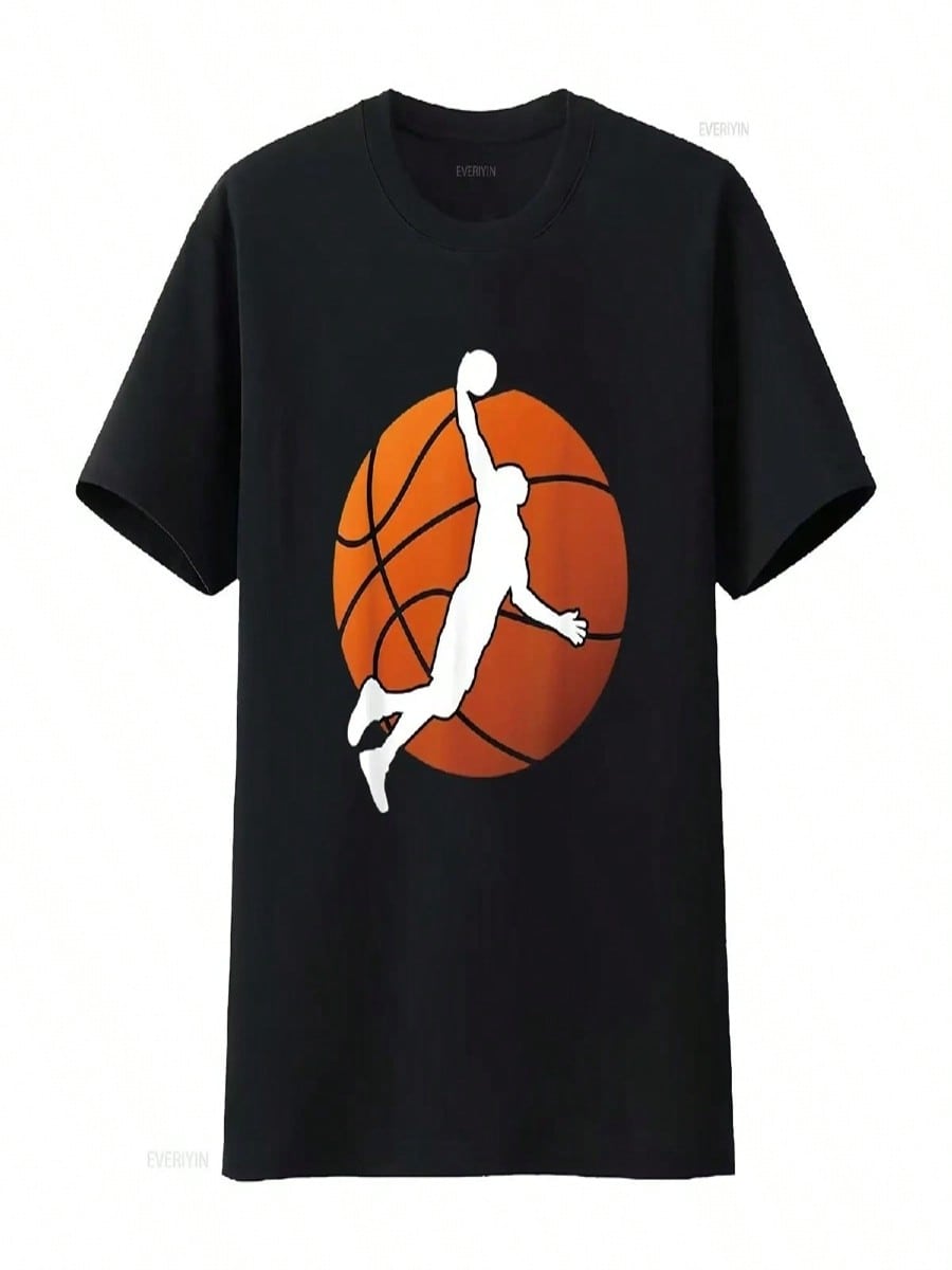 unisex Basketball Player Basketballer Sports T Shirt Black X Large Vintage Washed Homme Fashion Stretched Comfortable Streetwear S разноцветный