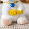 Hug Fish Meow Meow Doll Small Bell Cat Throw Pillow Children's Gift 8 Inch Grab Machine Doll Activity Gift