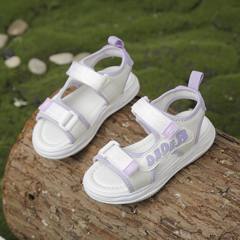 Girls' Sandals New Summer Children's Sports Casual Soft Sole Beach Shoes Fashionable Big Kids Shoes