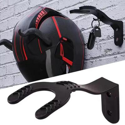 Black Motorcycle Helmet Rack Wall Mounted Hat Storage Rack Safety Helmet Hanging Rack Hook High Quality