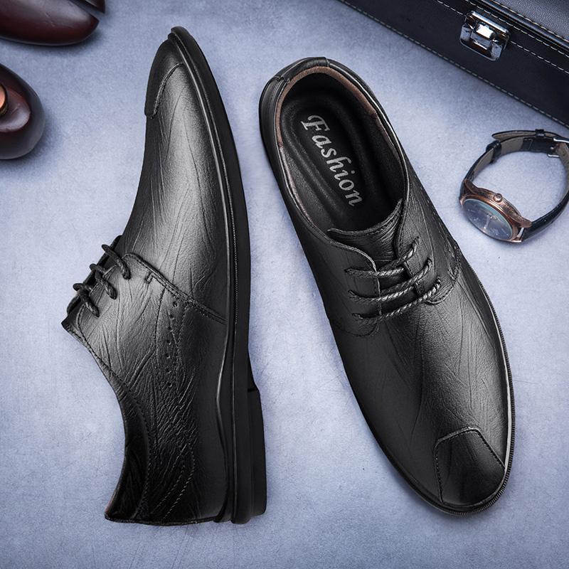 British Style Men's Genuine Leather Shoes Groom's Wedding Shoes High-end Banquet Men's Interview Business Shoes Free Delivery