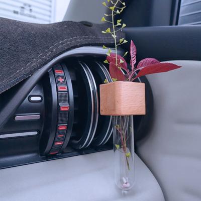 Car Vase Vent Clip Air Freshener Universal Simple Installation Flower Vase Clip Holder Glass Tube Car Fragrance Diffuser Aromatherapy
