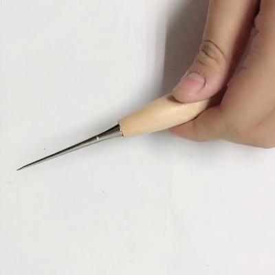 New Arrival Craft Cloth Awl Tool Sewing Hole Punching Wooden Stitching Leather Overstitch Quality