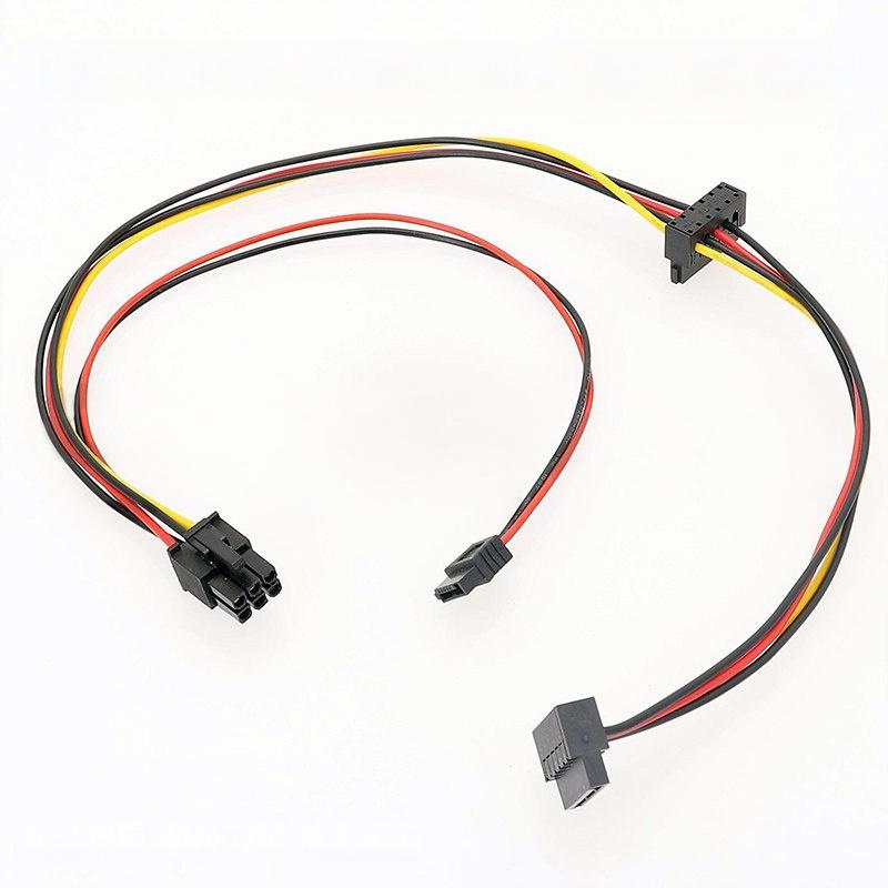SATA Cable for HP Motherboard Hard Drive HDD SSD DVD Convert 6P to 2 15PIN SATA Power Supply Wire for HP ProDesk 400G1 600 680G