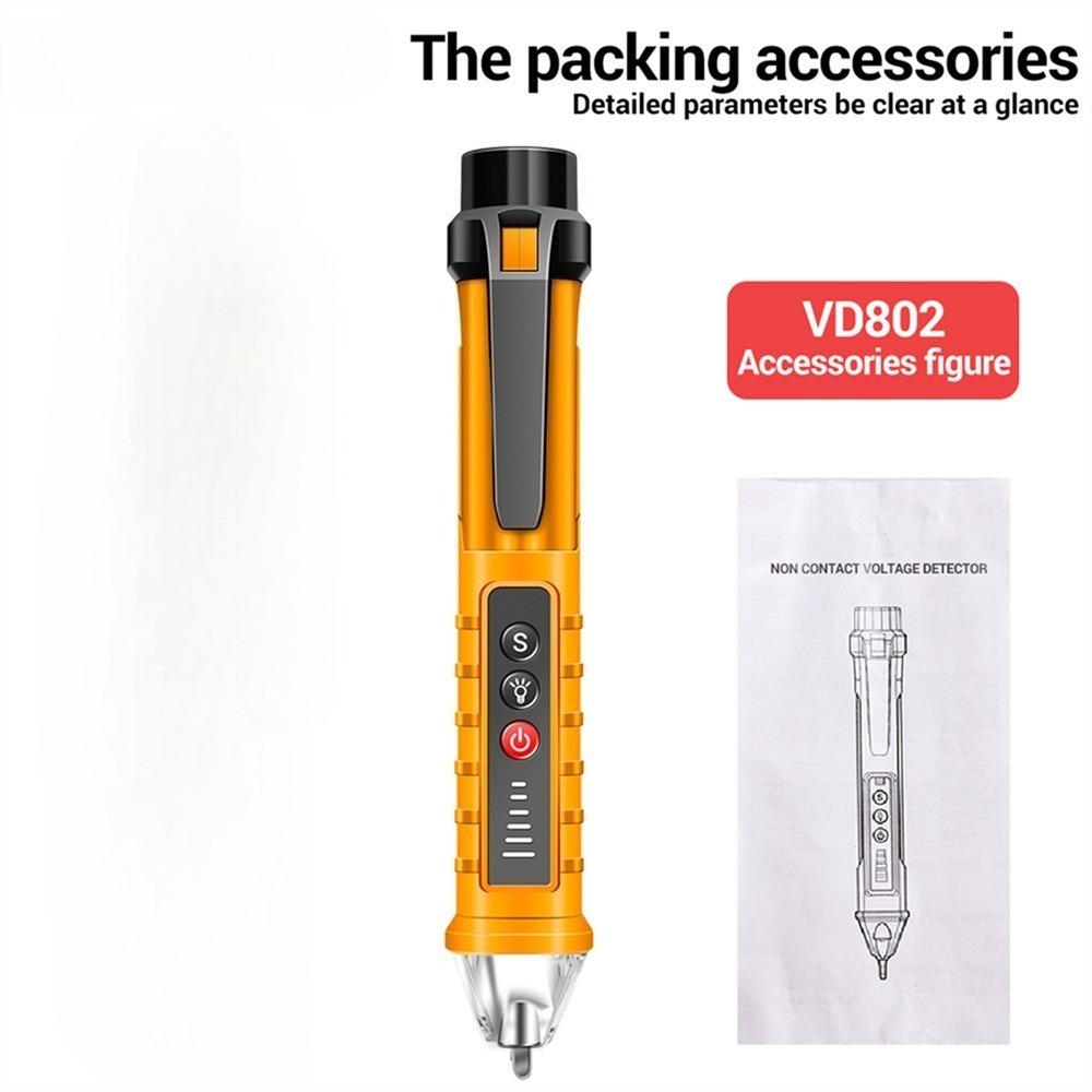 

Цифрові детектори напруги AC/DC Розумна безконтактна ручка-тестер Метр 12-1000В Електричний датчик струму Тестовий олівець 12v-1000v жовтий