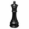 Chess Queen Decoration Black 25.5cm