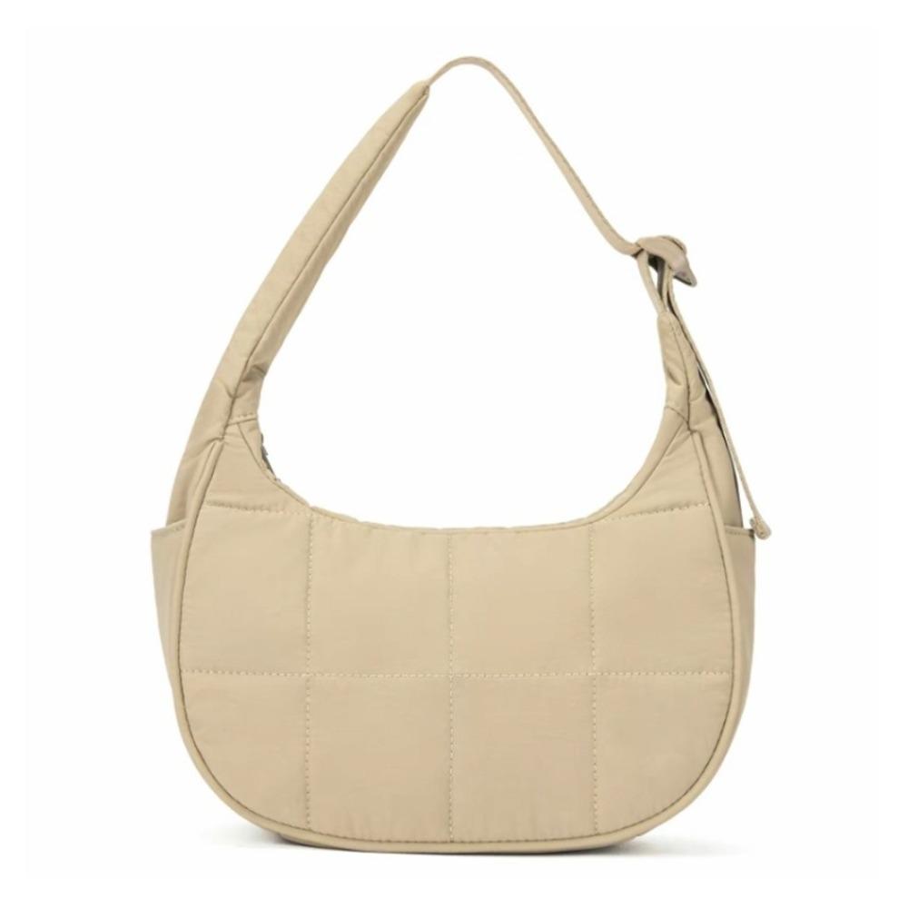 Fashion Nylon Handbag with Adjustable Strap Waterproof Underarm Bag Large Capacity Quilted Puffer Shoulder Bag Woman Girl хаки 6890₽