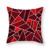 Housse de coussin géométrique rougeHousse d'oreiller Décoration Canapé Polyester Maison