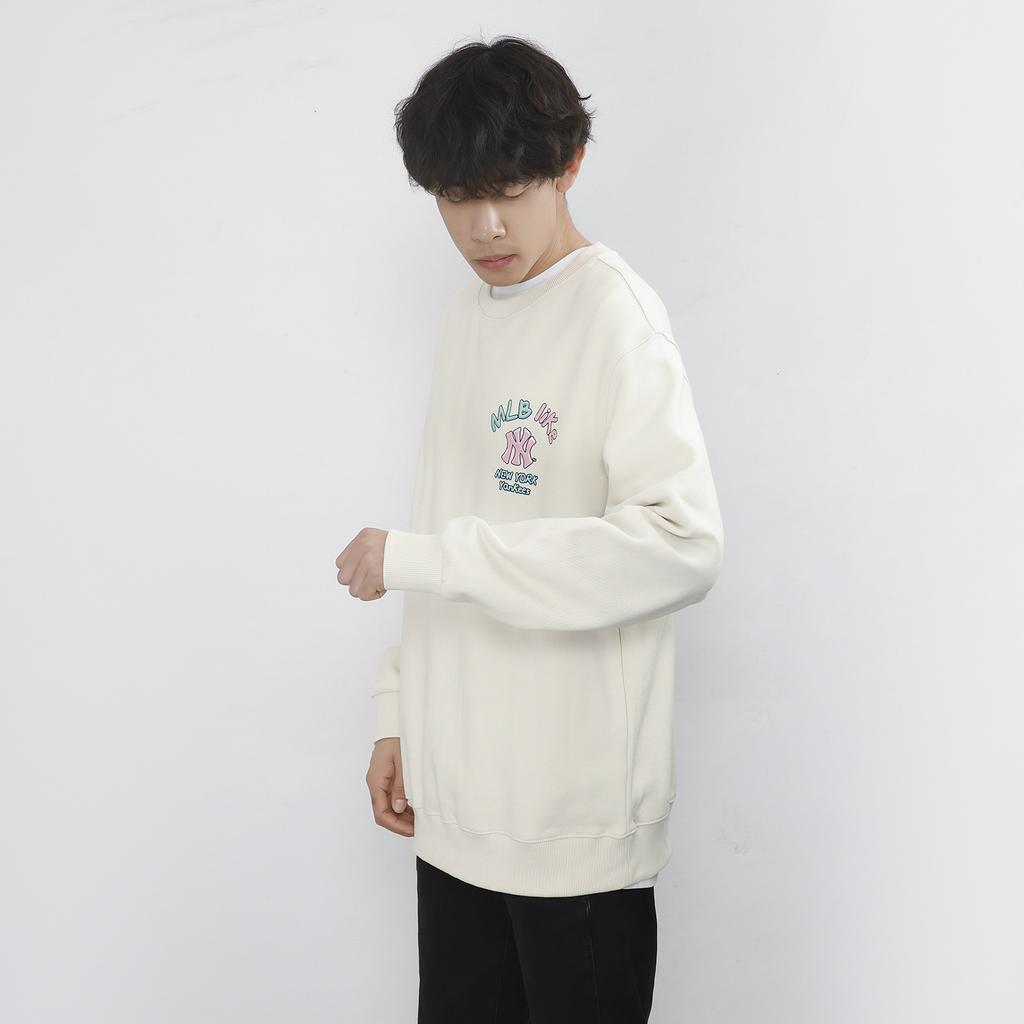 New MLB Sweatshirt Winter Unisex Cream 3AMTL5116-50CRS