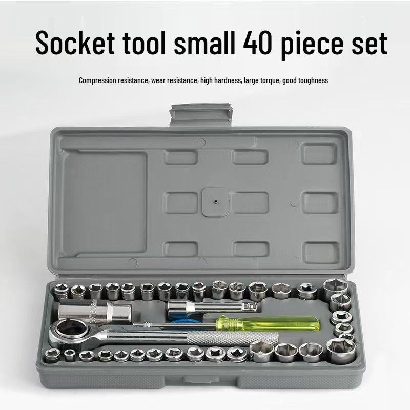 Jeu de 53 pièces de douilles et clé à cliquet 1/4" pour la réparation automobile