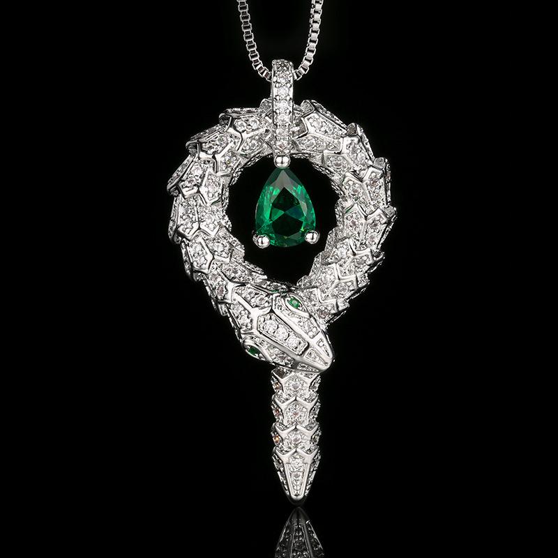 

Jewelry Set, Stud Earrings, Bracelet, Collarbone Chain, Snake Girl Retro Light Luxury, High Sense