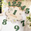 Wooden Baby Monthly Milestone Cards Flowers Double Sides Number Month Girls Boys Newborn Photography Props Accessories