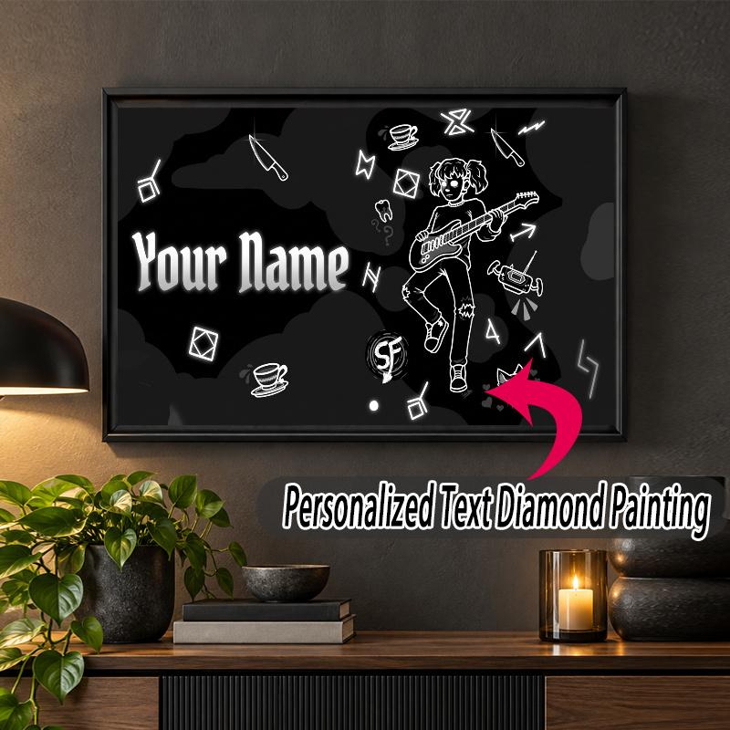 Sally Face Custom Name Text 5D Diamond Painting Kit DIY Full Drill Diamond Art Decoration