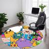 1pc Adventure Time Chair Carpet for Office Non-Slip, Soft & Comfortable, Carpet for Office, Gaming, Lightweight Round Floor Mat