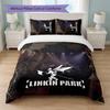 Linkin Park Print 3Pcs Bedding Set Duvet Cover With Two Pillowcases Soft Bed Linen For Household Bedroom
