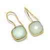 Aqua Chalcedony Gemstone Handmade 925 Sterling Silver Jewelry Earring 1.10" GK-5188