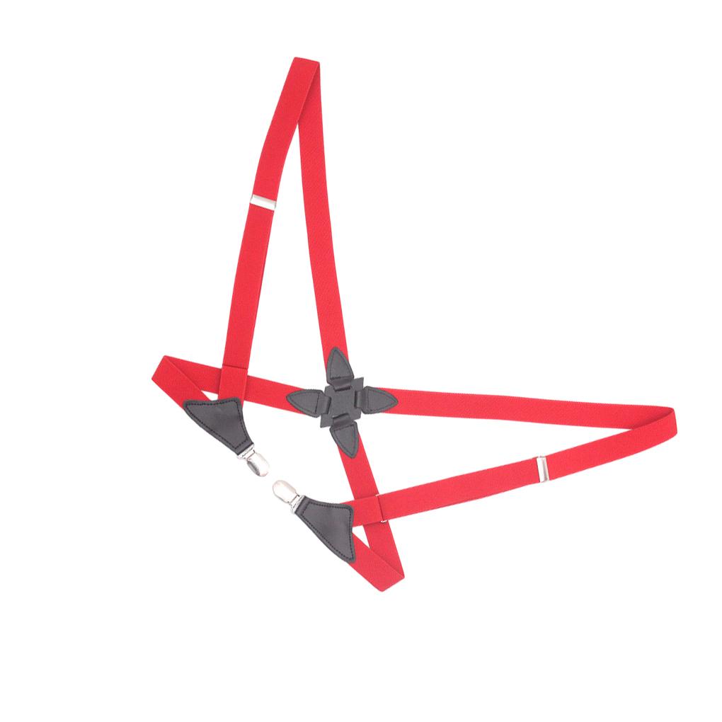 

Металеві чоловічі еластичні підтяжки - зручні бретельки легко регульовані підтяжки для штанів підтяжки унісекс червоні червоний