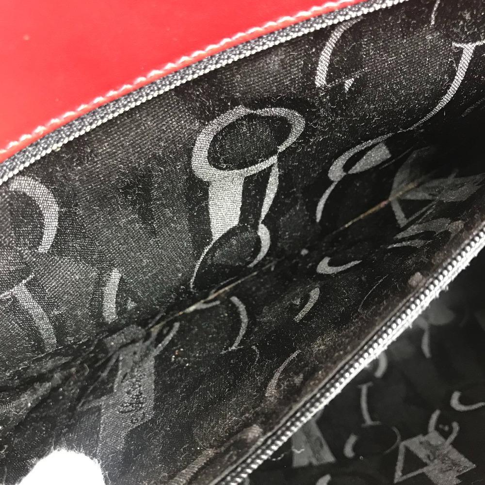 Salvatore Ferragamo Vara logo ribbon Tote Bag Shoulder Bag Leather Red