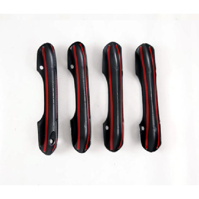 Carbon Fiber Door Handle Smart Keyhole Cover Trim For - Ford Explorer 4P