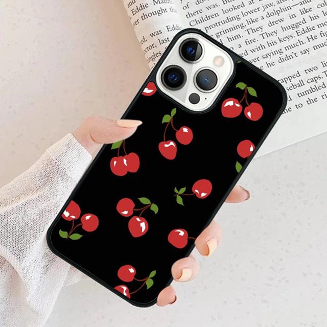 Rote Kirsche Sommerfrucht Handyhülle Für iPhone 17 Air 15 16e Hülle 11 13 14 Pro Max 12 Plus Max Fundas