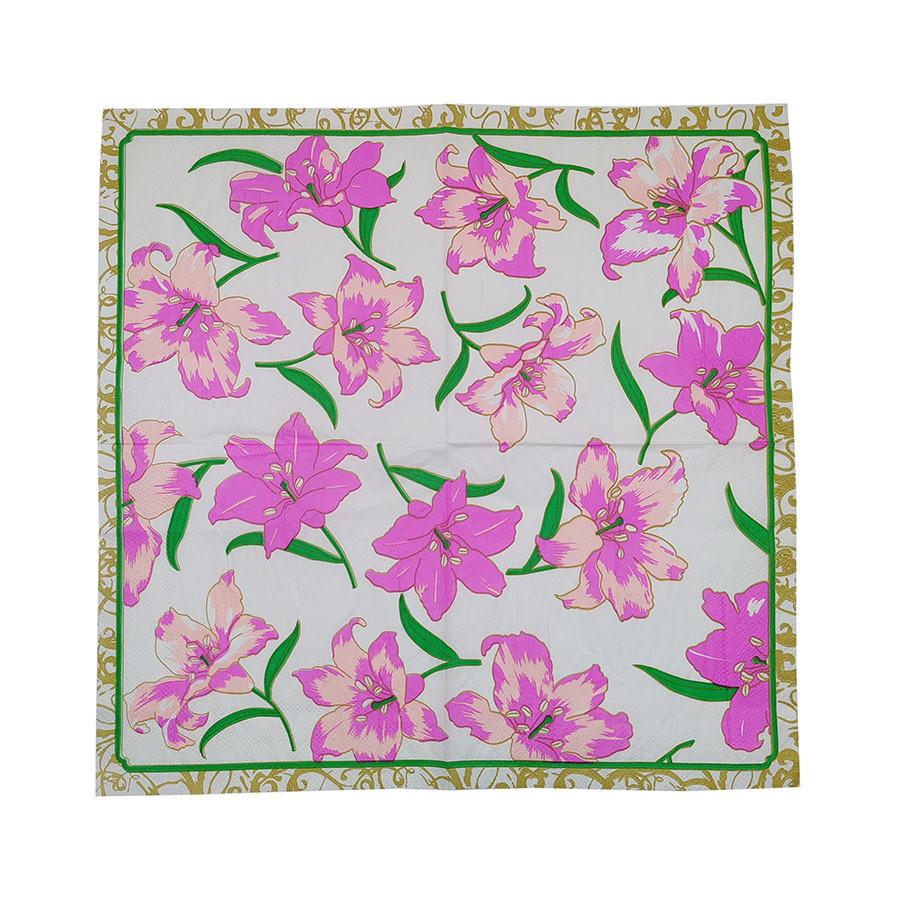 20pcs/pac Floral Printed Paper Napkins for Wedding Colorful Facial Tissues for Party Table Setting Disposable Dinner Napkins