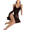 Sexy lingerie mesh lace perspective temptation nightdress set transparent suspender suit