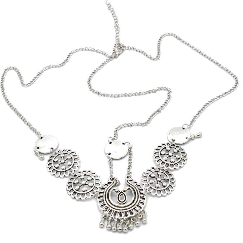 

Богемская цепочка на лоб: Ретро-аксессуар для волос, головной убор в старинном стиле для фей, эльфов, экзотических свадеб. античный серебряного