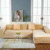 Thicken Plush Sofa Covers Elastic Corner 1/2/3/4/5 Seats Solid Color Couch Cover L-Type Sofa Cover All-Inclusive Protector Cover