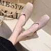 Fashion Comemore Baotou Half Slippers Women Summer New Outer Wear Fashion Solid Color Square Toe Thick Heel High-heeled Women's Shoes