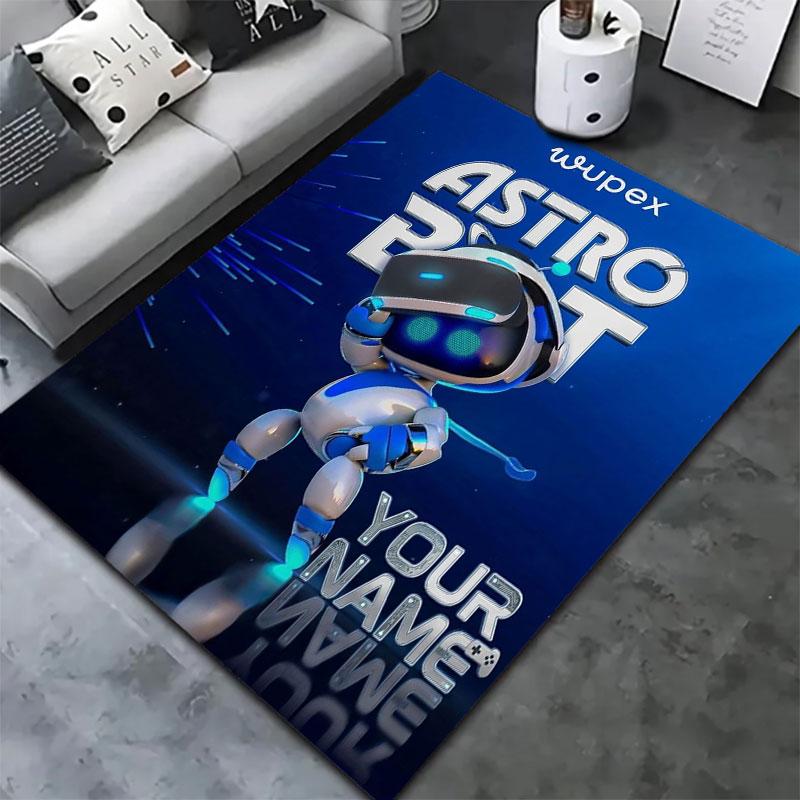 ASTRO BOT Custom Name Carpet Rug for Living Room Bedroom Home Sofa Decoration,Kids play Non-slip Floor Mat
