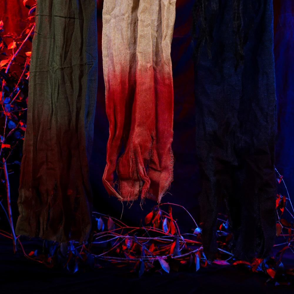 Bloody Cloth Halloween Spirit Face Decorations Long Hair Halloween Terrifying Doll  Haunted House