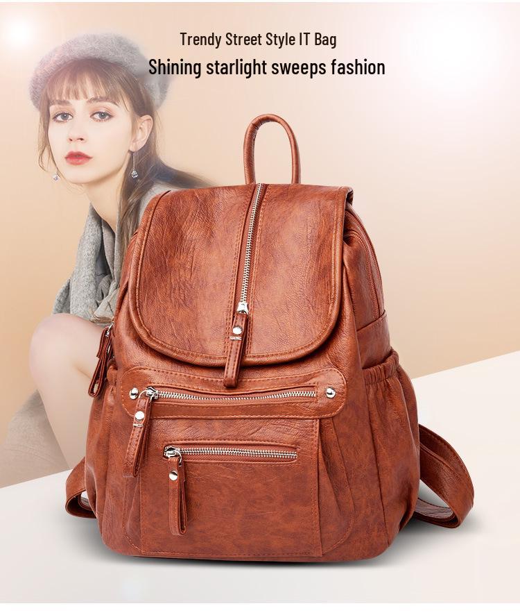 2024 Korean Trendy Retro Unisex Backpack - Casual & Simple Travel Bag for Women