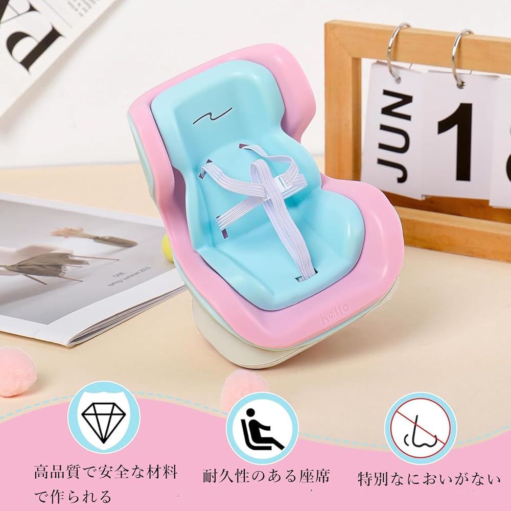 Doll Car Seat Vent Clip Miniature Car Seat (10-17cm) Realistic Air Vent Doll Toy with Clip Cute Car Interior Decoration Blue