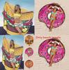 Hamburger Donuts Pizza Design Strandtuch für Kinder und Erwachsene aus Polyesterstoff für Pool und Strand