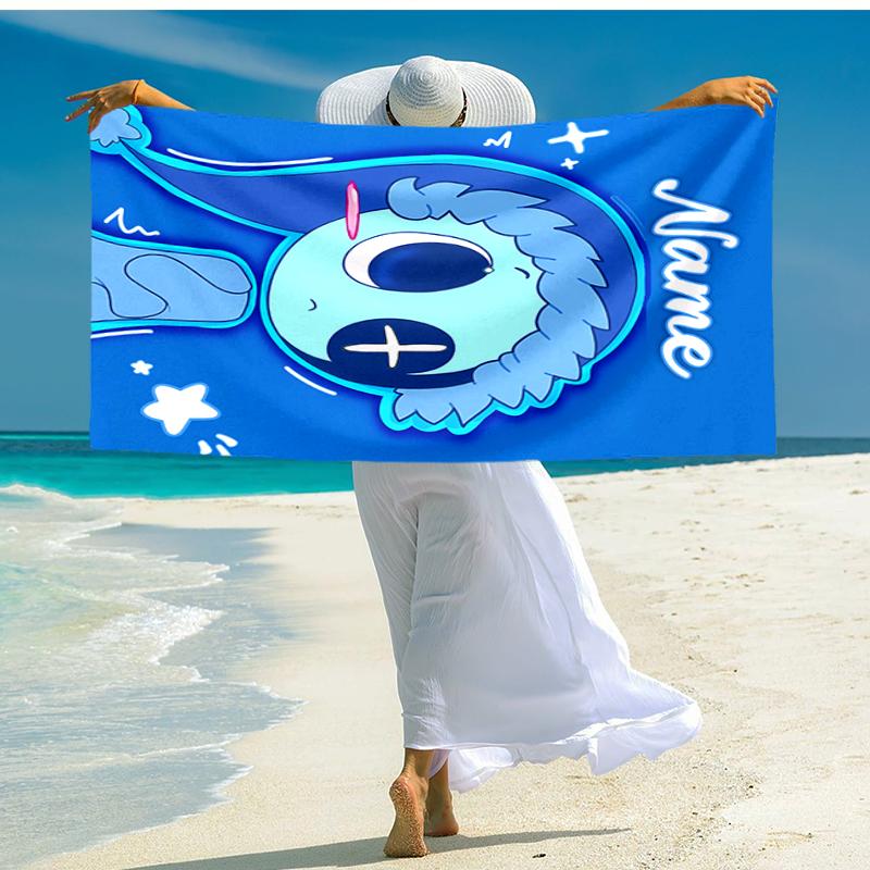 Personalized customized proof beach towel with game Dandy's World pattern - soft, absorbent, quick-drying, perfect swimming, camping&bathing