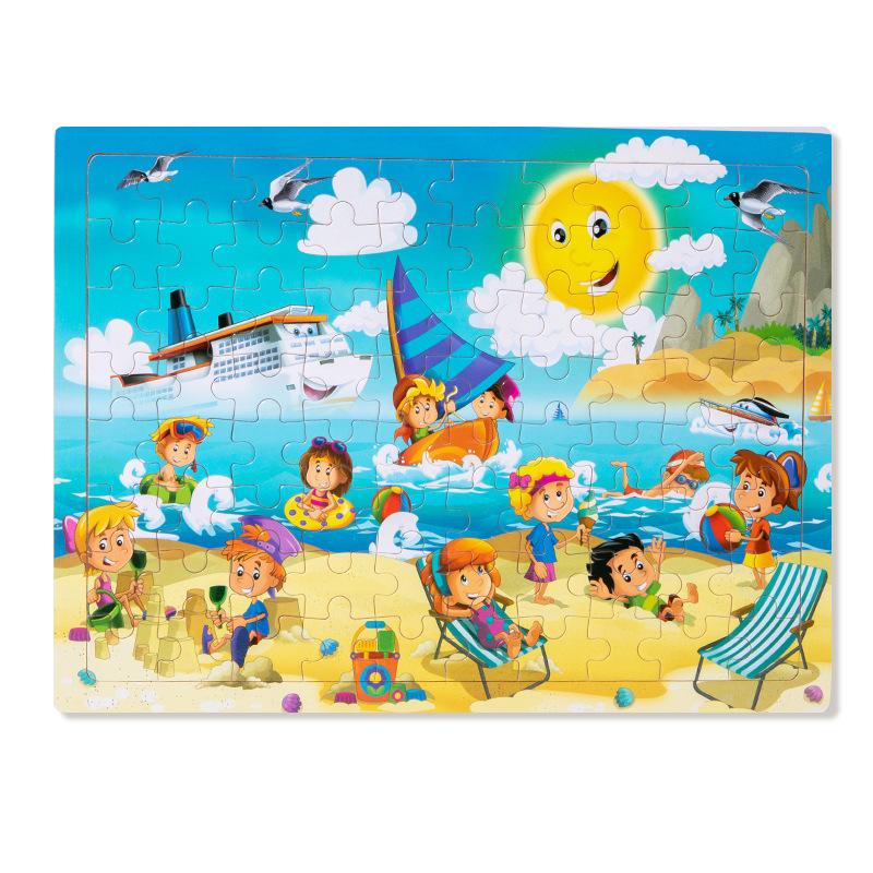 Wooden puzzle children animal cartoon fairy tale plane puzzle baby early education puzzle building block toy