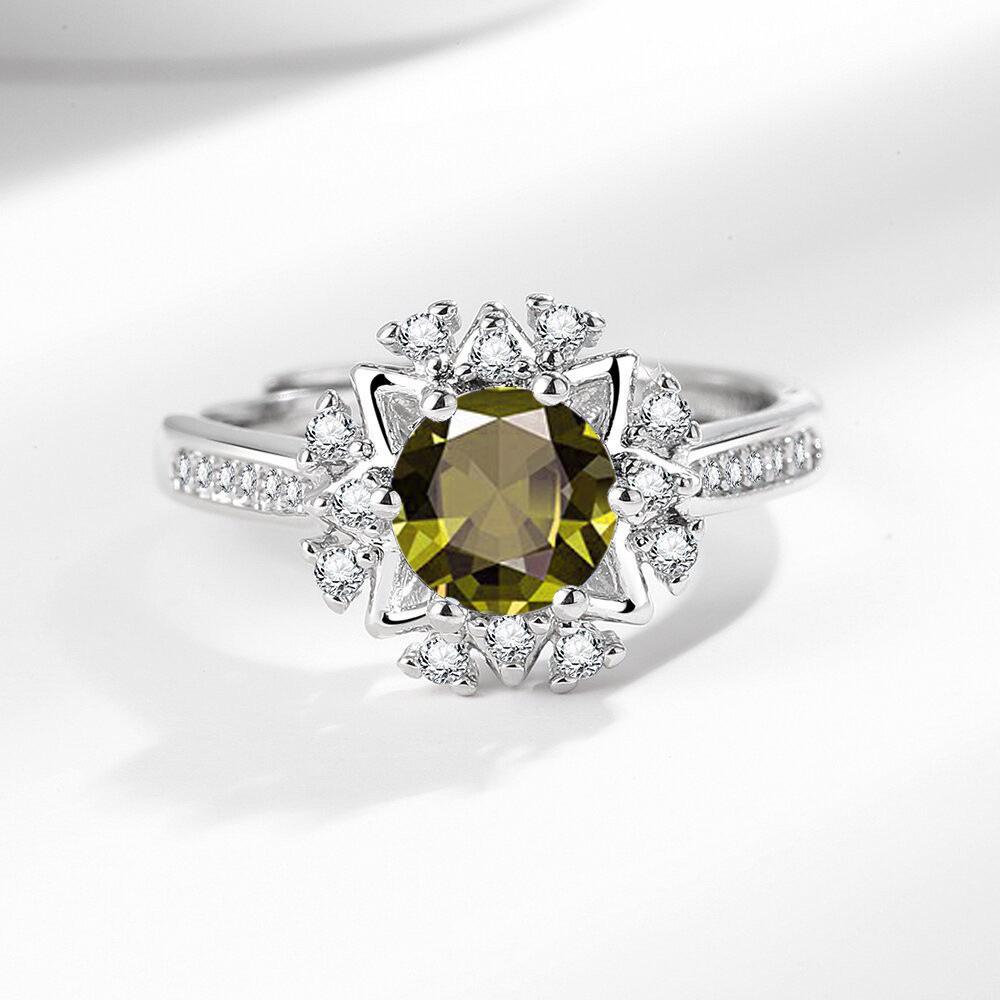 2026 European and American Jewelry Inlaid Zircon Ring Open Jewelry Women's Jewelry Trend Ring