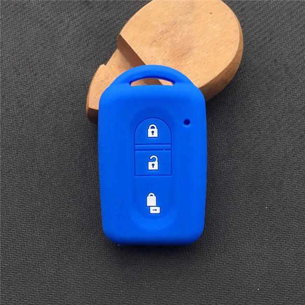 ZAD Silicone Car Key Case Cover Protector Fob Bag Pocket Skin Set for Nissan Juke Duke Micra Xtrail Qashqai 3 Buttons Key Shell