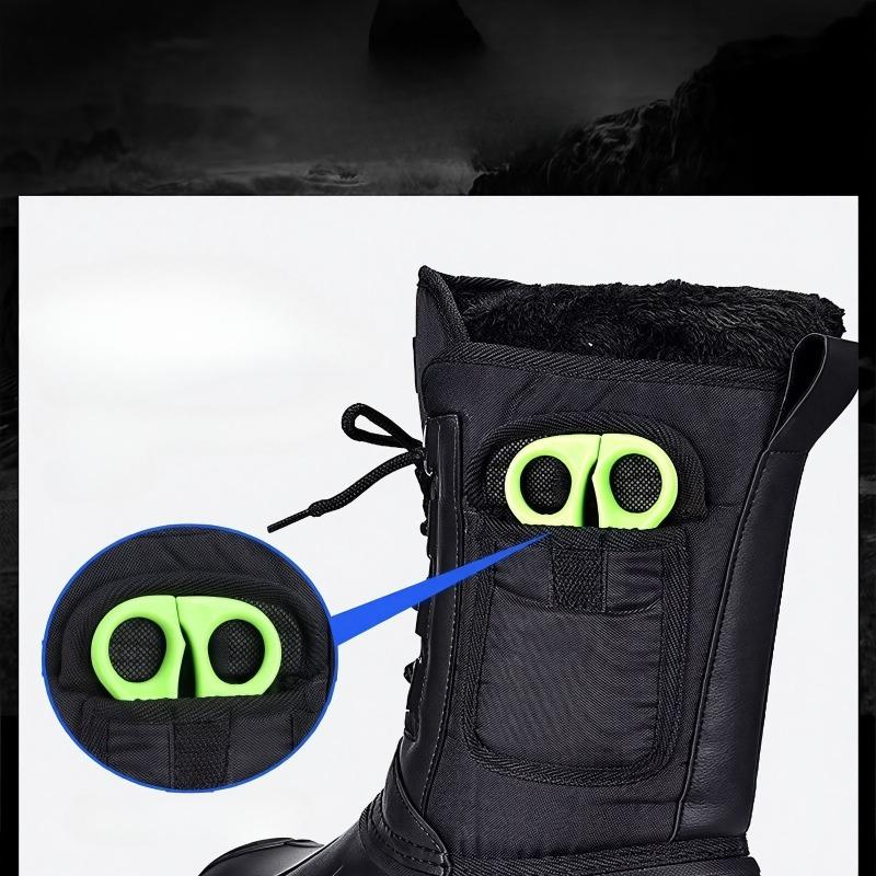 Snow Boots, Cold-proof Shoes, Men's Boots, Plus-size Shoes, Waterproof Long Boots, Cotton Boots and Fleece Long Boots