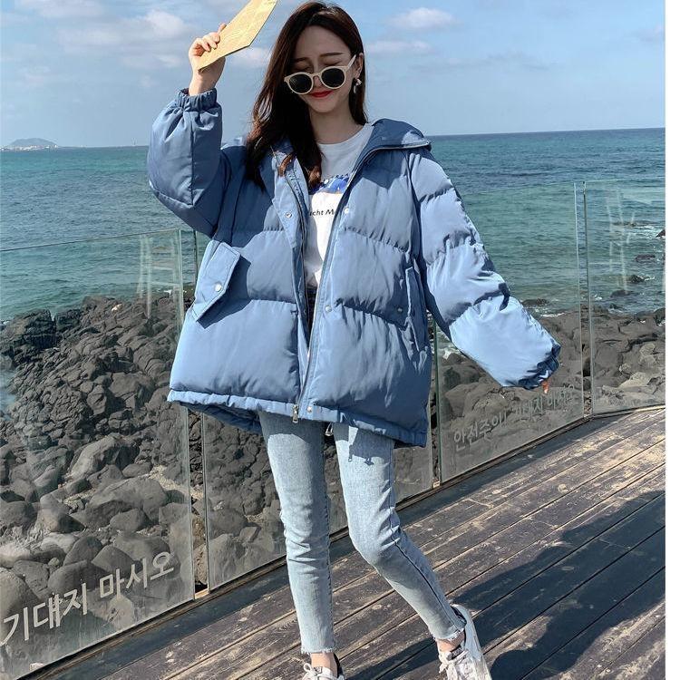 

Womens Korean Style Loose Warm Comfortable Short Down Cotton Jacket Winter Fashion Trend Bread Jacket S