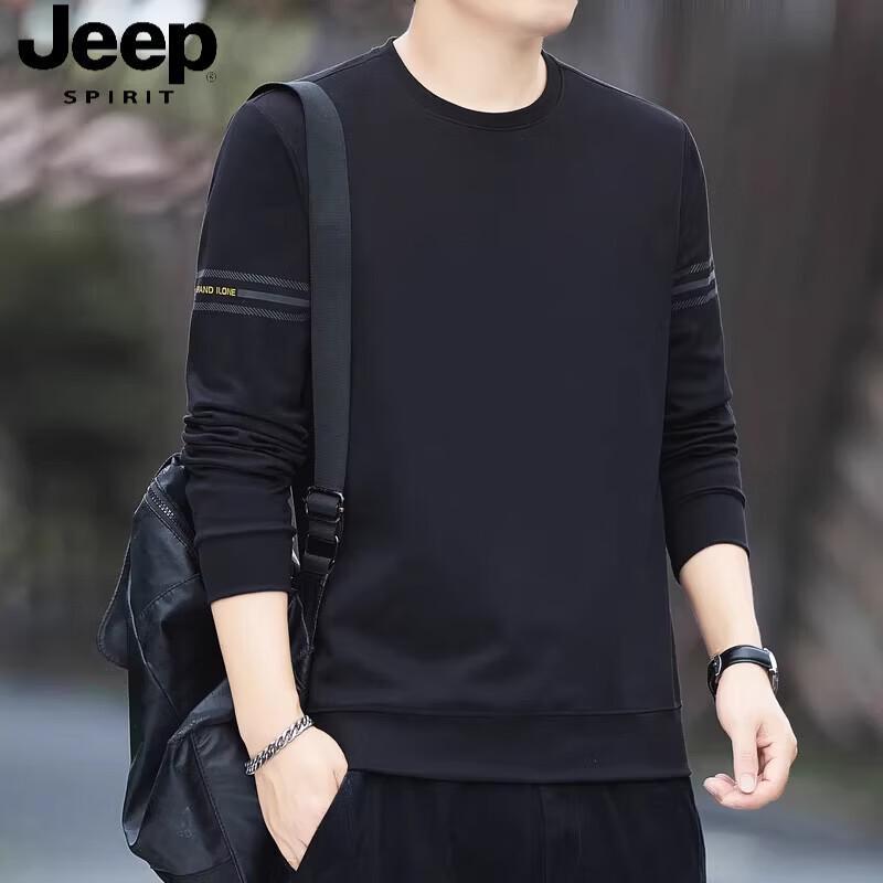 JEEP SPIRIT Men's Casual Long-Sleeve Pullover Sweatshirt